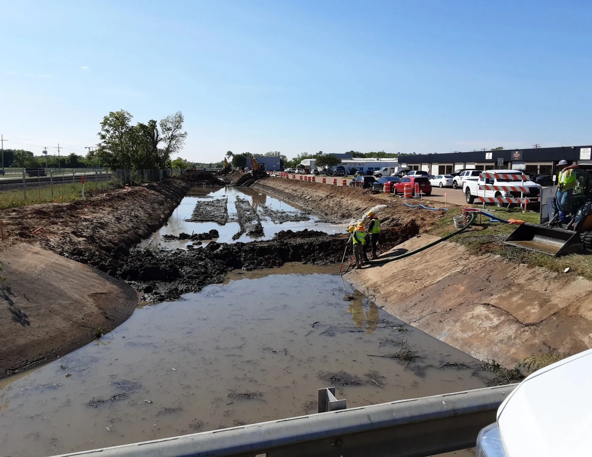 Industrial area with water drainage project
